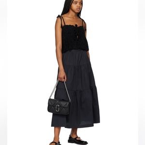 Ganni open front camisole black sz XS